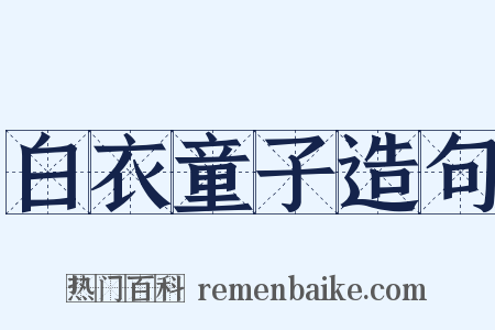白衣童子造句是什么意思的图片